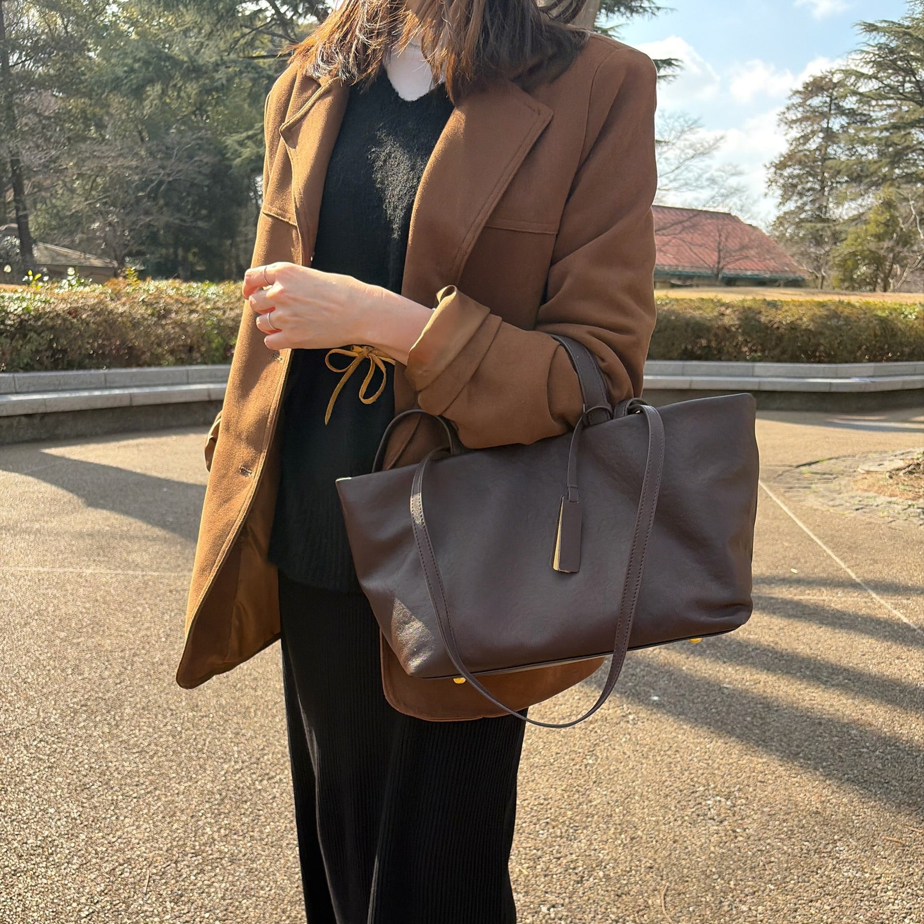 Anon(Brown)｜柔らかい牛革バッグ 2way 大人女性向け | seloah