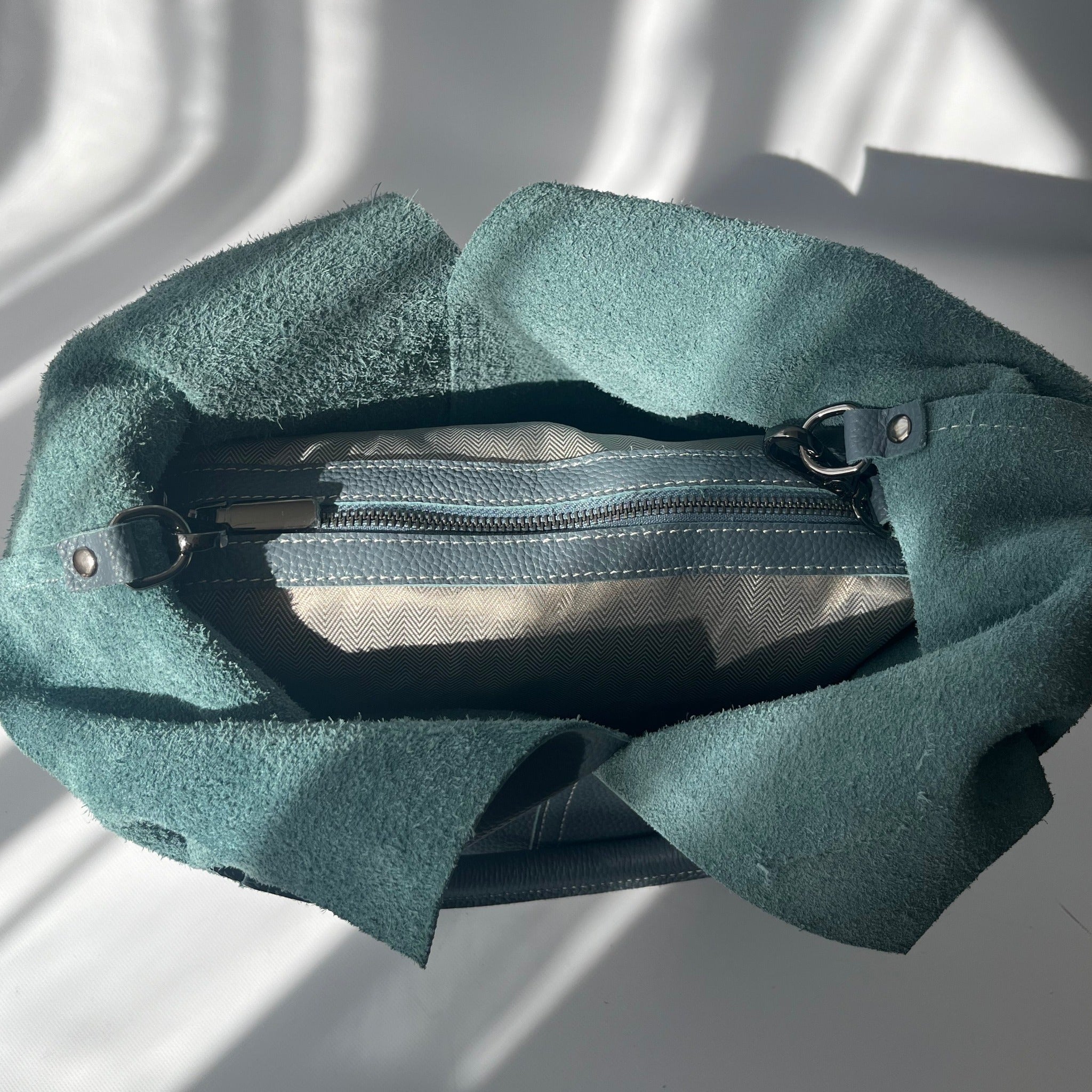 Slit tote bag(Blue gray) – seloah