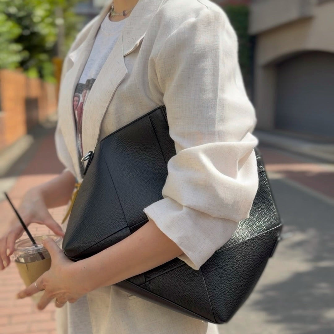 seloah Pinto 牛革バッグ コーディネート着用イメージ