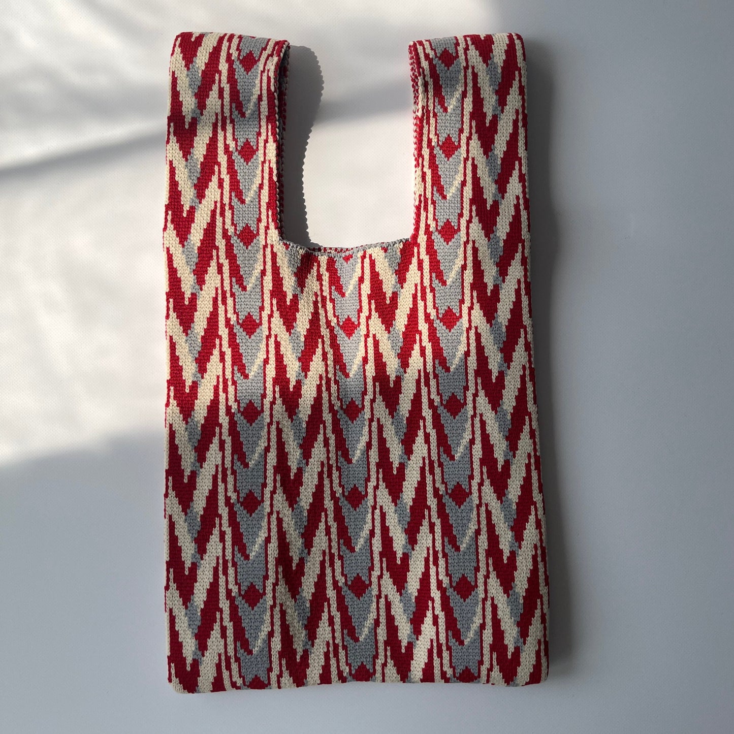 Wave knit bag(Red)