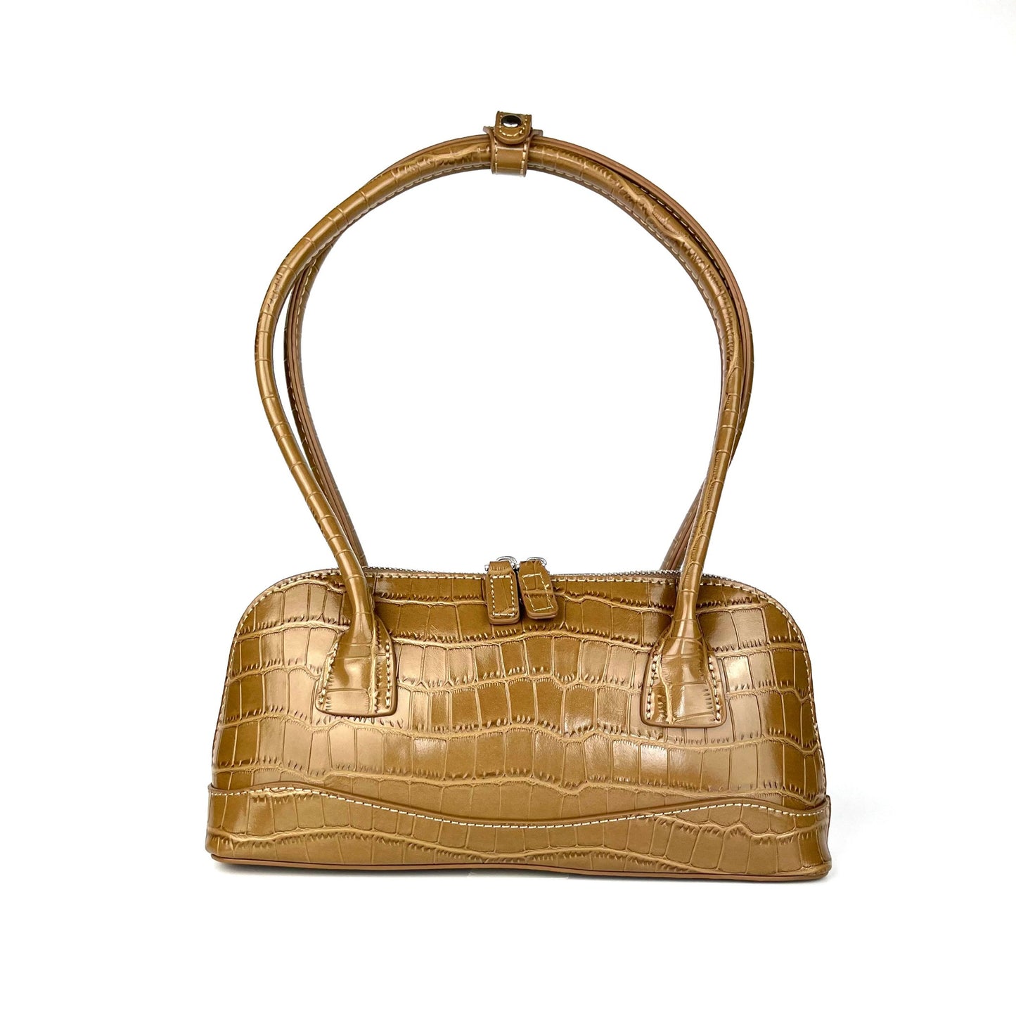 Crocodile shoulder bag (Khaki)